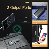 Multifunctional Anti-theft Laptop Business Backpack with Usb Charging Hole Black thumbnail