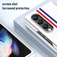 Frosted Skin Case for Samsung Galaxy z Fold 4 - Slim & Stylish - Black Color Bar thumbnail