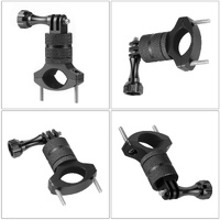Action Camera Bicycle Mounting Bracket - Aluminum Alloy Clip - Black thumbnail