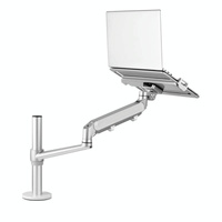 Adjustable Laptop Monitor Stand Mount - Aluminum Alloy - Black thumbnail