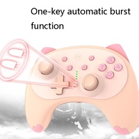 Cat Shaped Wireless Tooth Handle for Nintendo Switch - Blue thumbnail