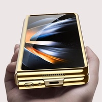 Electroplated Full Coverage Case for Samsung Galaxy z Fold 4 - Black thumbnail