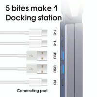 Versatile Laptop Docking Stand with Enhanced Cooling and Folding Design - Silver thumbnail