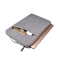 13.3 Inch Laptop Felt Sleeve Protective Case Carrying Bag - Grey thumbnail