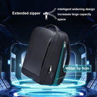 Large Capacity Cowhide Laptop Backpack with Usb & Type-c Port thumbnail