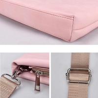 13.3 Inch Lightweight Laptop Bag with Detachable Strap - Pink thumbnail