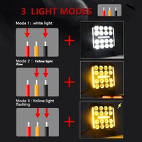 4 Inch Square Mixed Luminous Angel Eye Car Work Light thumbnail
