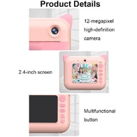 2.4 Hd Screen Kids Thermal Printing Camera - no Memory Card - Blue thumbnail