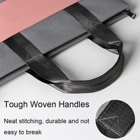 Universal Portable Laptop Liner Bag - Pink / Gray - 14.1-15.4 Inches thumbnail