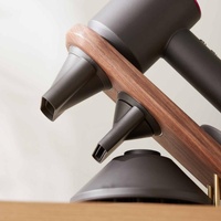 Black Walnut Hair Dryer Storage Bracket - Solid Wood thumbnail