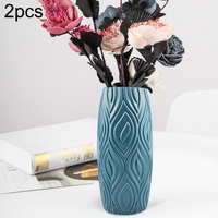 2-piece Plastic Vase Set for Creative Flower Arrangements Wet and Dry Decor - Pink thumbnail