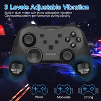 Wireless Bluetooth Game Console Handle for Nintendo Switch with Vibrating Gyroscope - Black thumbnail