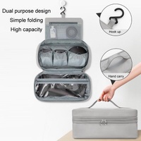 Multifunctional Leather Storage Bag for Dyson Airwrap - Grey thumbnail