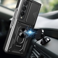 Samsung Galaxy z Fold 4 Tpu Pc Case with Sliding Camera Cover - Silver thumbnail