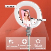 Wireless Led Double Fill Light Selfie Stick with Tripod for Live Streaming thumbnail