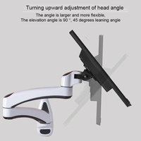 White Dual-section Telescopic Monitor Stand - Wall-mounted thumbnail