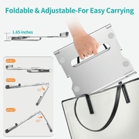 Foldable Laptop Stand - Aluminum Alloy Silver thumbnail