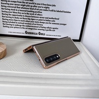 Star Series Nano Electroplating Pu Case for Samsung Galaxy z Fold 4 - Elephant Grey thumbnail