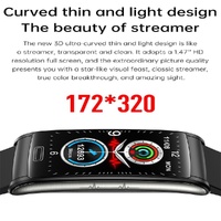 Smart Watch With Heart Rate And Blood Pressure Monitoring - Colour Screen - Black thumbnail