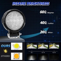 14W 9 - 30V Floodlight Mixed Luminous 4 Inch Round Work Light With Wire Set thumbnail