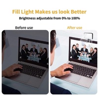 Rechargeable Selfie Light for Phone Laptop Tablet - Black thumbnail