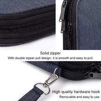 Waterproof Multi-function Storage Bag for Digital Accessories Earphones and Data Cables - Black thumbnail