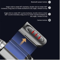 Smart Anti-shake Selfie Stick with Bluetooth Remote thumbnail