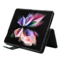 Foldable Leather Case for Samsung Galaxy z Fold 4 / 5g - Detachable - Dark Green thumbnail