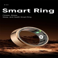 Smart Ring With Heart Rate Blood Oxygen Sleep Monitoring & Sports Modes - Size 8 - Black thumbnail