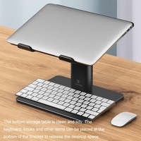 Black Portable Aluminum Laptop Support - Lifting and Raising thumbnail