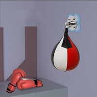 Black And White Suspended Pear-Shaped Speed Ball For Boxing - Black Red White thumbnail
