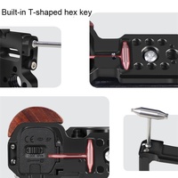 Wooden Handle Alloy Rabbit Cage For Sony Zv-E10 Camera - Black thumbnail