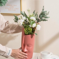 Thickened Drop-proof Vase with Dried Flower Ornaments - Rose Pink thumbnail