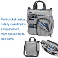 Multi Compartment Laptop Handbag Lightweight Large Capacity Messenger Bag - Blue thumbnail