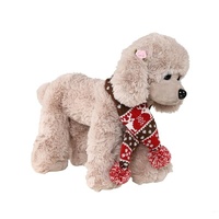 Christmas Pet Scarf Autumn And Winter Warm Elk Christmas Dog Scarf - Size M Brown thumbnail