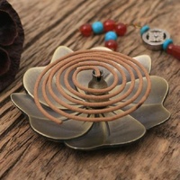 Vintage Sandalwood Incense Burner - Creative Alloy Holder for Bedroom - Bronze thumbnail