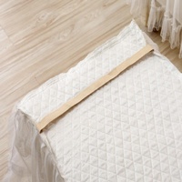 White Lace Piano Dust Cover - Embroidered Full Size Double Seats 153x33x120 thumbnail