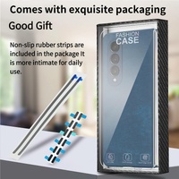 Vintage Leather Fold Case for Samsung Galaxy z Fold 4 - Pink thumbnail