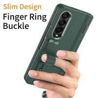 Samsung Galaxy z Fold 4 Leather Wristband Phone Case - White thumbnail