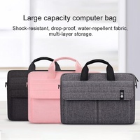 15.4 Inch Laptop Carrying Bag with Shoulder Strap - Handheld Briefcase Style - Black thumbnail