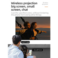 Portable Home Theater Projector - 400 Lumens Hd Same Screen Version - White Yellow thumbnail