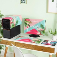 Universal 3-in-1 Desktop Pc Dust Cover - Fits 25-27 Inch - Flamingo thumbnail