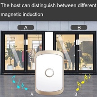 Smart Wireless Doorbell Alarm With 3 Split Type Door Sensors - Gold thumbnail