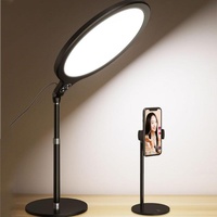 Large Desktop Beauty Fill Light Bracket for Live Broadcast and Photography - 14.2 Inch & 36cm - Black thumbnail