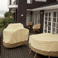 Waterproof Bbq Cover with Sundry Bag - 190x71x117cm Beige thumbnail