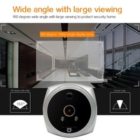 Smart Cat Eye Video Doorbell With 4.5 1080P Hd Screen Night Vision & Motion Detection - Black thumbnail