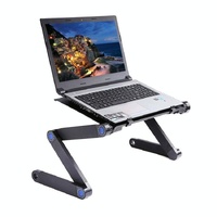 Adjustable Foldable Laptop Stand - Portable Aluminium Alloy - 360 Degree Rotation thumbnail