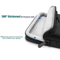 Waterproof Nylon Laptop Handbag with Trolley Strap - Fits 13-14 Inch Laptops - Black thumbnail