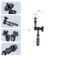 7 Articulating Magic Arm With Phone Clamp & Large Claws - Black thumbnail