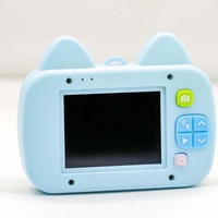 2.0 Hd Screen Wifi Children's Digital Camera with 12mp Cartoon Design and Fun Photography - 2 Screen Wifi Cartoon Design Fun Photography - Sky Blue thumbnail